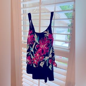 NWT Maxine of Hollywood swimsuit / swim dress- vibrant colors!